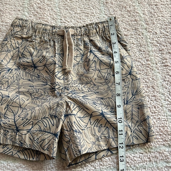 NWOT Tommy Bahama Cotton Shorts Pull-on Tropical Leaf Print Size 5/6 Navy Tan - Picture 7 of 10